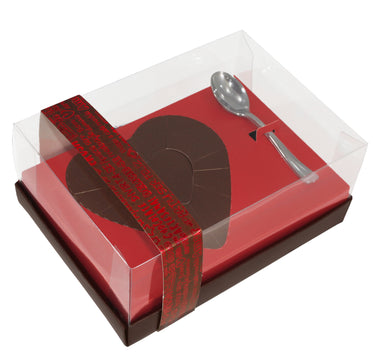 Caixa Ovo De Colher Coração De 250g - Classic Vermelha - 05 Unidades